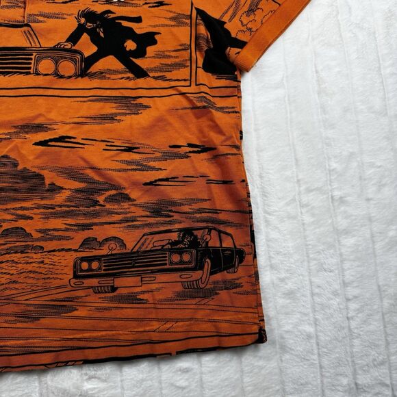 Lacoste Live x Osamu Tezuka Polo Shirt Size 4* Allover Print Orange Preppy Rare - Picture 12 of 16